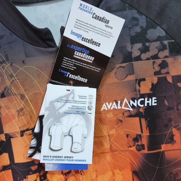 Avalanche Cycling Top Size XXL Black & Orange Breathable Reflective 1/2 Zip NWT - Picture 6 of 11